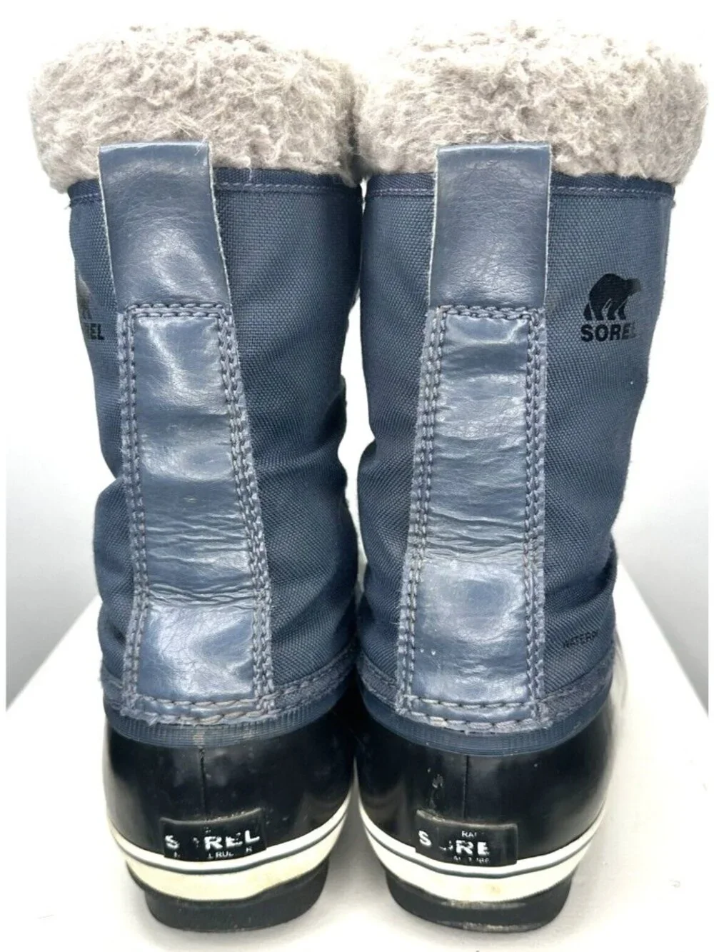 Sorel Yoot Pac Snow Boots Youth 6 Blue Waterproof Faux Fur Warm Winter Unisex